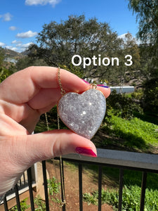 Amethyst Heart Necklaces