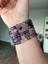 Load image into Gallery viewer, 1 Mixed Fluorite Bracelet 10mm