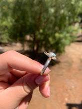 Load image into Gallery viewer, Larimar Turtle Sterling Silver Ring Size-7.5*!