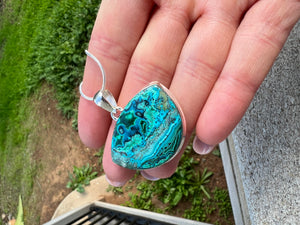 Chrysocolla Sterling Pendants