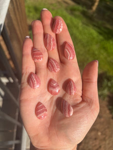 1 Rhodochrosite Teardrop Cabochon