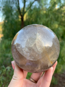 Yellow Purple Fluorite Sphere