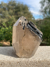 Load image into Gallery viewer, Light Smokey Quartz Tower with Black Tourmaline*