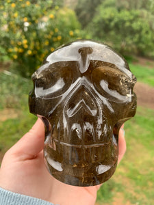 Dark Honey Citrine Skull*