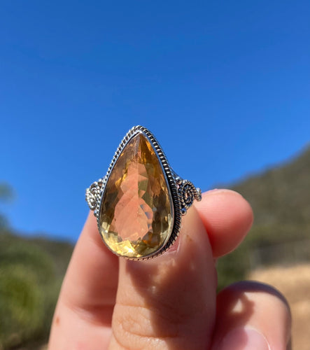 Citrine ring size 7 #28*!