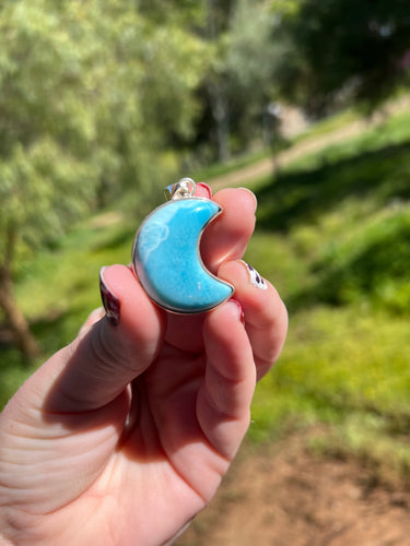 Larimar Moon Pendant*