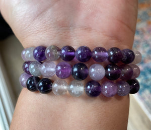 1 Purple Fluorite Bracelet 8mm