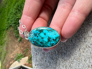 Chrysocolla Sterling Pendants